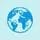 "Icon of a globe with arrows, showing BitBop's focus on running international marketing campaigns."
