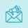 Blue icon showing paper plane and lines, representing impactful email campaigns that convert leads into clients.