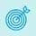 "Target icon illustrating a result-driven, energetic work environment focused on productivity and growth."