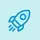 Flying rocket icon